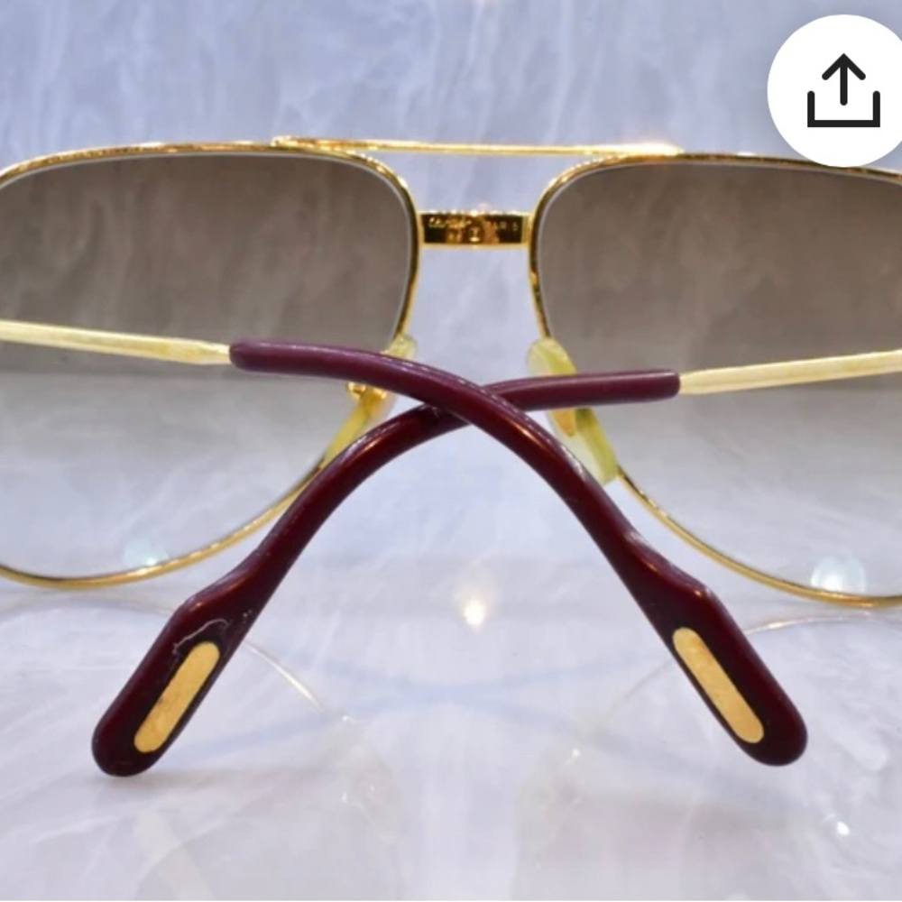 Cartier Santos Vintage, Aviators, Like New, Gold Fram… Gem